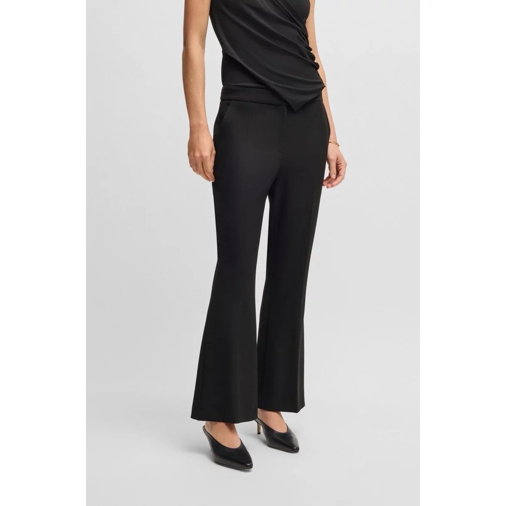 HUGO BOSS New Women’s Slim‎ Trousers Bootcut Tulea3 Black Pants Flare XS 28x34